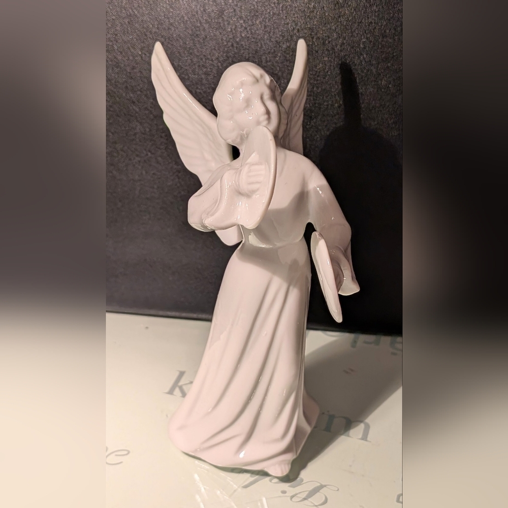 Graceful Ceramic Angel Sculpture